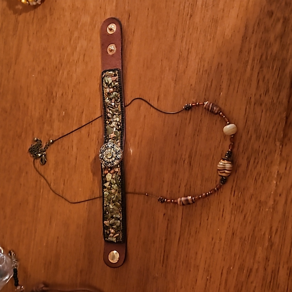 📢2 for $20Natural stone necklace and bracelet